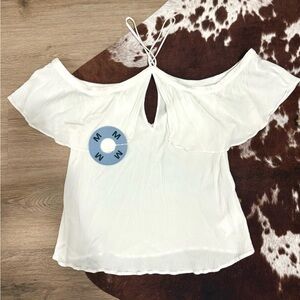 Express White Off-Shoulder Blouse